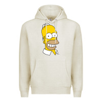 Oatmeal Heather the simpsons homer simpson face sweatshirt Premium Hoodie - linhVisuals