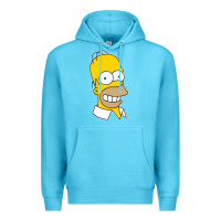 Ocean Blue the simpsons homer simpson face sweatshirt Premium Hoodie - linhVisuals