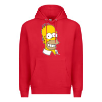 Red the simpsons homer simpson face sweatshirt Premium Hoodie - linhVisuals