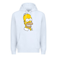White the simpsons homer simpson face sweatshirt Premium Hoodie - linhVisuals