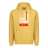 Antique Gold elevator mechanic american flag gift for elevator technician t shirt Premium Hoodie - linhVisuals