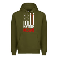 Army Green elevator mechanic american flag gift for elevator technician t shirt Premium Hoodie - linhVisuals