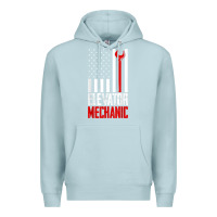 Blue Mist elevator mechanic american flag gift for elevator technician t shirt Premium Hoodie - linhVisuals
