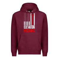 Burgundy elevator mechanic american flag gift for elevator technician t shirt Premium Hoodie - linhVisuals
