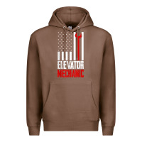 Chestnut elevator mechanic american flag gift for elevator technician t shirt Premium Hoodie - linhVisuals