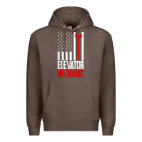 Coffee elevator mechanic american flag gift for elevator technician t shirt Premium Hoodie - linhVisuals