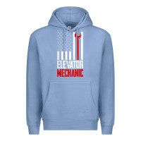 Colony Blue elevator mechanic american flag gift for elevator technician t shirt Premium Hoodie - linhVisuals