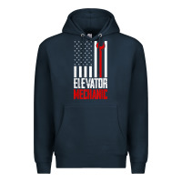 Navy elevator mechanic american flag gift for elevator technician t shirt Premium Hoodie - linhVisuals