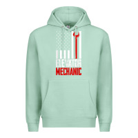 Seafoam elevator mechanic american flag gift for elevator technician t shirt Premium Hoodie - linhVisuals