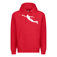 Red ultimate frisbee layout t shirt Premium Hoodie - linhVisuals