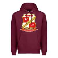 Burgundy the swindon Premium Hoodie - linhVisuals