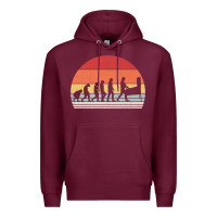 Burgundy vintage retro evolution of the pinball lover premium t shirt Premium Hoodie - linhVisuals