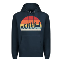 Navy vintage retro evolution of the pinball lover premium t shirt Premium Hoodie - linhVisuals