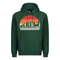 Sports Green vintage retro evolution of the pinball lover premium t shirt Premium Hoodie - linhVisuals