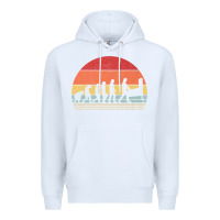 White vintage retro evolution of the pinball lover premium t shirt Premium Hoodie - linhVisuals