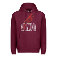 Burgundy black vintage cardinal red bird arizona az gifts premium t shirt Premium Hoodie - linhVisuals