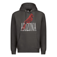 Smoke black vintage cardinal red bird arizona az gifts premium t shirt Premium Hoodie - linhVisuals