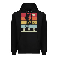 Black bmx vintage bike fans kids gift boys bmx pullover hoodie Premium Hoodie - linhVisuals