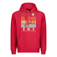 Cardinal bmx vintage bike fans kids gift boys bmx pullover hoodie Premium Hoodie - linhVisuals