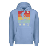 Colony Blue bmx vintage bike fans kids gift boys bmx pullover hoodie Premium Hoodie - linhVisuals