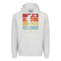 Dove Grey bmx vintage bike fans kids gift boys bmx pullover hoodie Premium Hoodie - linhVisuals