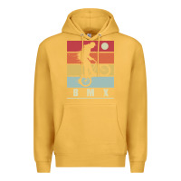 Mustard bmx vintage bike fans kids gift boys bmx pullover hoodie Premium Hoodie - linhVisuals