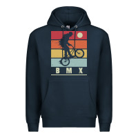 Navy bmx vintage bike fans kids gift boys bmx pullover hoodie Premium Hoodie - linhVisuals