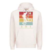 Pale Pink bmx vintage bike fans kids gift boys bmx pullover hoodie Premium Hoodie - linhVisuals