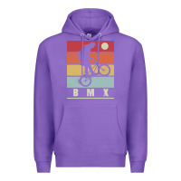 Purple bmx vintage bike fans kids gift boys bmx pullover hoodie Premium Hoodie - linhVisuals