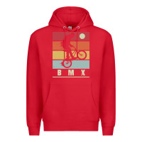 Red bmx vintage bike fans kids gift boys bmx pullover hoodie Premium Hoodie - linhVisuals