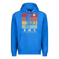 True Royal bmx vintage bike fans kids gift boys bmx pullover hoodie Premium Hoodie - linhVisuals