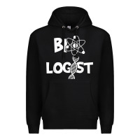 Black biologist   funny biology student cell science chemistry dna t shirt Premium Hoodie - linhVisuals