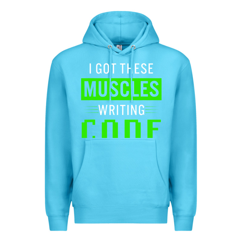 Funny Programmer Writing Code Muscles Meme For Computer Geek Premium Hoodie by linhVisuals | Teevron