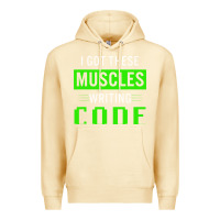 Pina Colada funny programmer writing code muscles meme for computer geek Premium Hoodie - linhVisuals