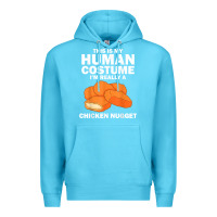 Ocean Blue funny chicken nugget costume for kids fashion nugget foodie t shirt Premium Hoodie - linhVisuals