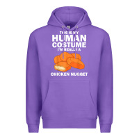 Purple funny chicken nugget costume for kids fashion nugget foodie t shirt Premium Hoodie - linhVisuals