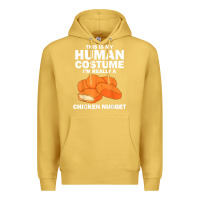 Antique Gold funny chicken nugget costume for kids fashion nugget foodie t shirt Premium Hoodie - linhVisuals