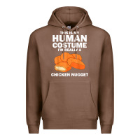 Chestnut funny chicken nugget costume for kids fashion nugget foodie t shirt Premium Hoodie - linhVisuals