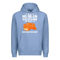 Colony Blue funny chicken nugget costume for kids fashion nugget foodie t shirt Premium Hoodie - linhVisuals