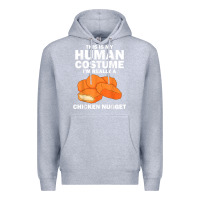 Heather Grey funny chicken nugget costume for kids fashion nugget foodie t shirt Premium Hoodie - linhVisuals