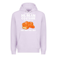 Lilac funny chicken nugget costume for kids fashion nugget foodie t shirt Premium Hoodie - linhVisuals
