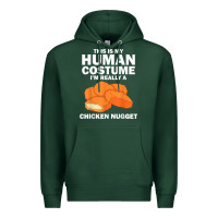 Sports Green funny chicken nugget costume for kids fashion nugget foodie t shirt Premium Hoodie - linhVisuals