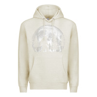 Oatmeal Heather bigfoot in the forest hiding at night full moon trees nature t shirt Premium Hoodie - linhVisuals