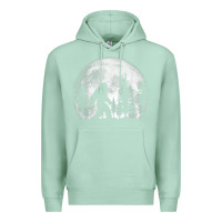 Seafoam bigfoot in the forest hiding at night full moon trees nature t shirt Premium Hoodie - linhVisuals