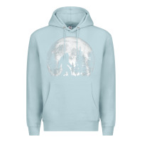 Blue Mist bigfoot in the forest hiding at night full moon trees nature t shirt Premium Hoodie - linhVisuals