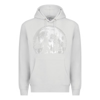 Dove Grey bigfoot in the forest hiding at night full moon trees nature t shirt Premium Hoodie - linhVisuals