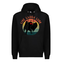 Black mothman live laugh lurk Premium Hoodie - linhVisuals