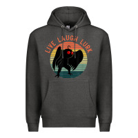 Charcoal Heather mothman live laugh lurk Premium Hoodie - linhVisuals