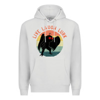 Dove Grey mothman live laugh lurk Premium Hoodie - linhVisuals