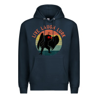 Navy mothman live laugh lurk Premium Hoodie - linhVisuals